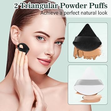 Makeup Brushes 20PCs Makeup Brush Set with Foundation Eyebrow Blending Concealer Blush Eyeshadow Contour Lash Powder Brush, Travel Make Up Brush Kit with Case & 2 Powder Puff - Baby Blue