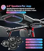 Vista 2 de Paquete de 4 Altavoces de Repuesto Mejorados para Jeep Wrangler JK JKU 2007-2018, 77KICK10