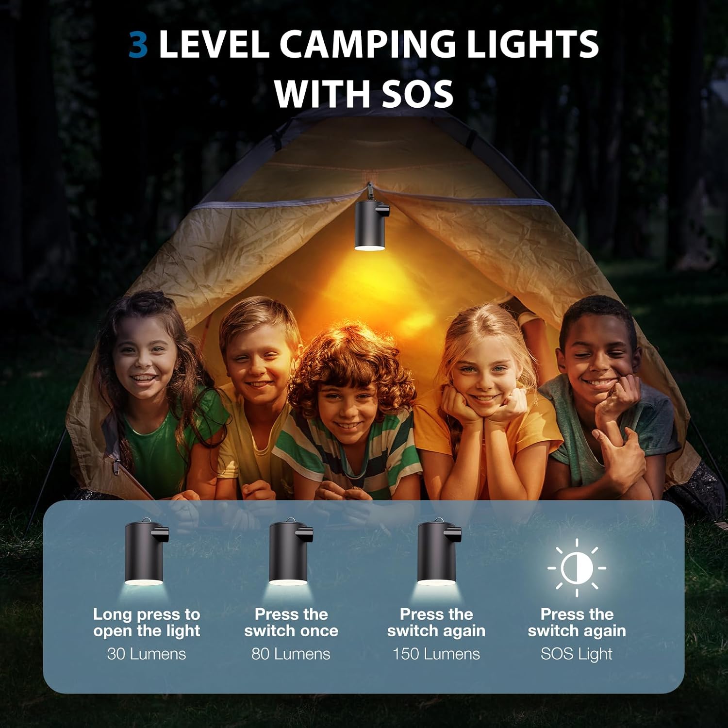 Portable Air Pump for Inflatables, Ultra-Mini Air Mattress Pump 4X with Camping Light & 5 Nozzles, 1600mAh USB Rechargeable, Quick Inflate Deflate for Pool Floats, Swim Rings,... - Image 4