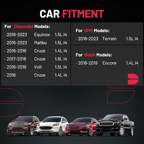 Miniatura 2 de BDFHYK Paquete de bobinas de encendido compatibles con Chevrolet Chevy Equinox Malibu Cruze Volt GMC Terrain Buick Encore l4 1.4L 1.5L 1.6L Bobina