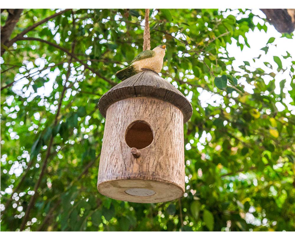 Casa de pájaros creativa de 18 cm para dar alegría a balcones apagados 4