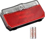 Feu arrière LED de vélo Nean avec réflecteur et homologation StVZO, à piles, 5 candelas, rouge - 1