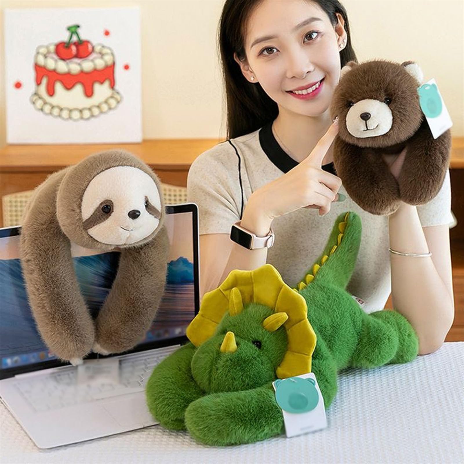 Gewichteter Teddybär für Erwachsene, gewichtete Plüschtiere, gewichtete Tiere gegen Angstzustände, 65 cm großer Kuschelteddy für Erwachsene (Panda,65cm/25.59in)