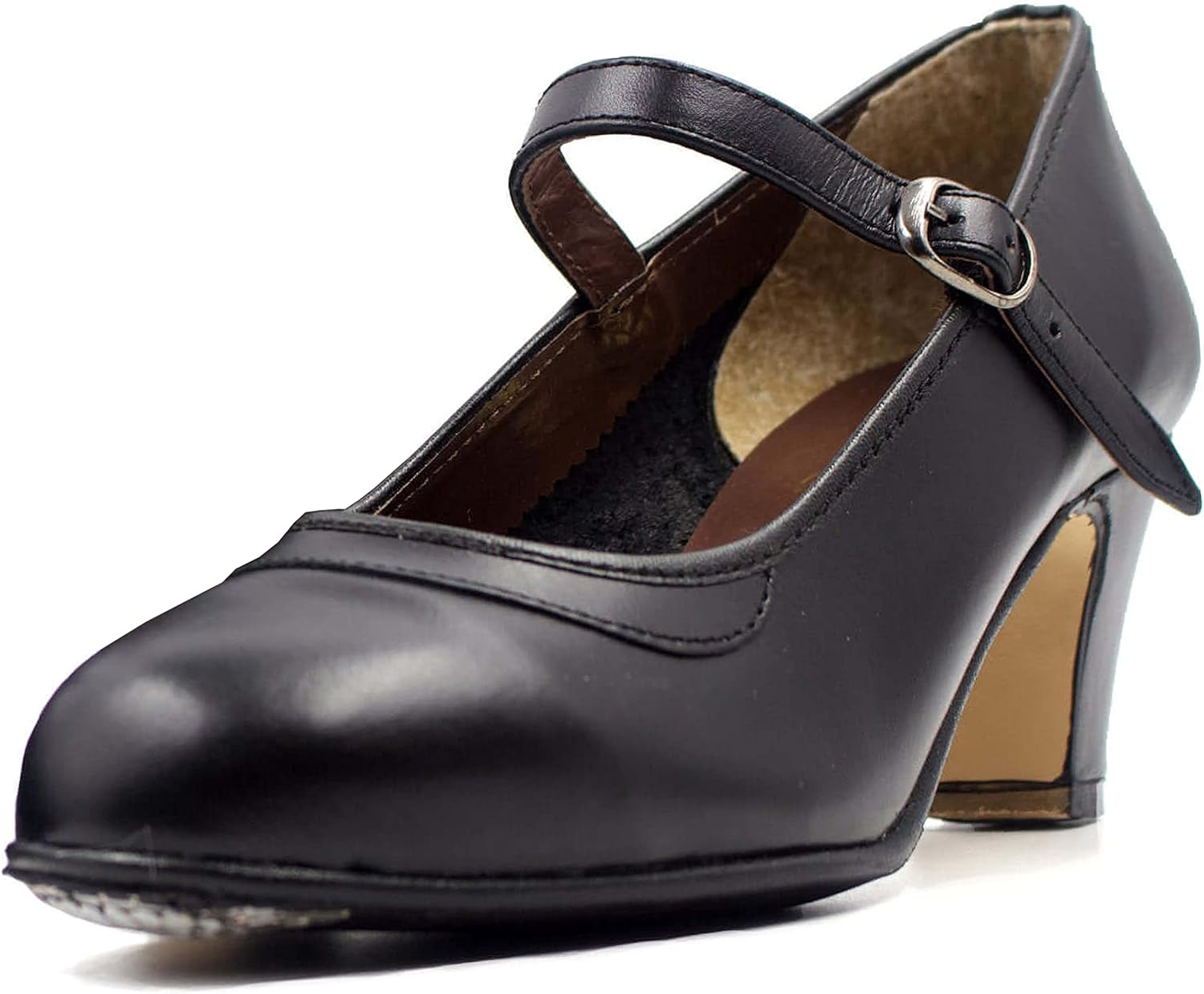 Ole Ole Flamenco Women’s Flamenco Shoes with Nails, Beginner Folklorico Dance Shoe, 5cm Heel, Made in Spain