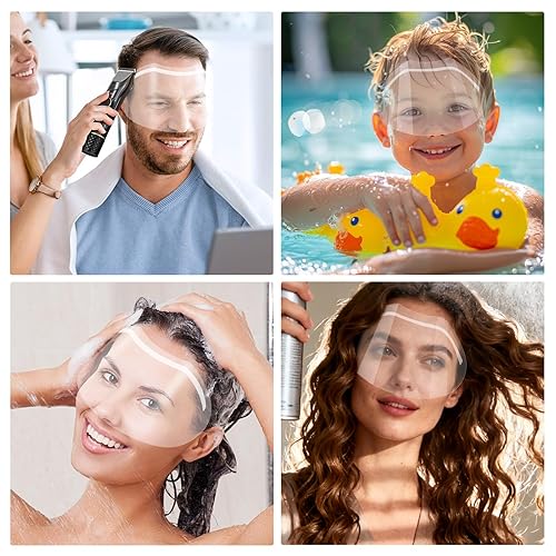 Miniatura 4 de 100 protectores faciales transparentes Escudo de ojos después de cirugía de cataratas, visera de ducha para adultos, protector de ojos transparente