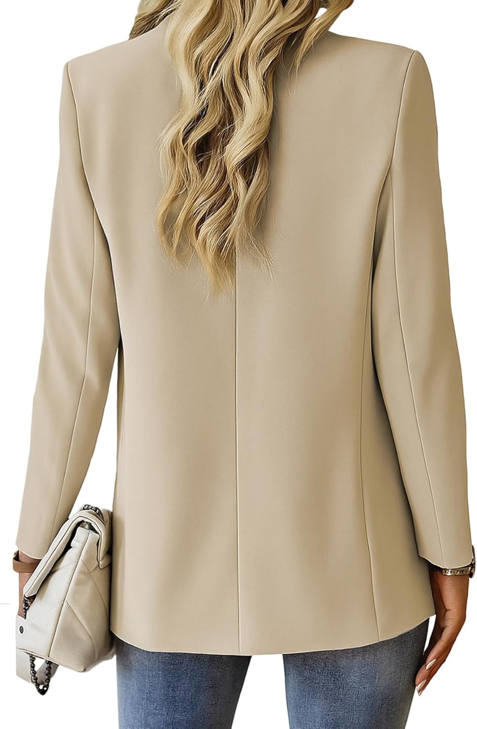 Mina Self 2026 Women Spring Casual Blazer - Fully Lined Lightweight Button Lapel Collar Slim Fashion Work Office with Pocket - Image 2