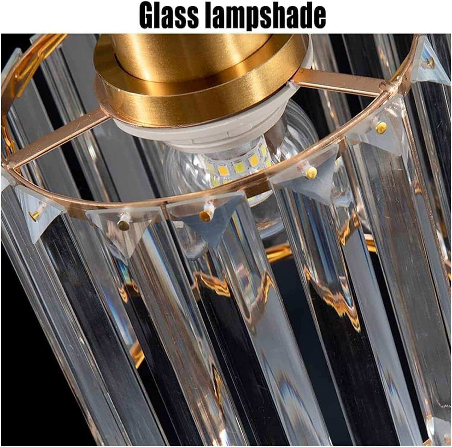 Luces de Techo Lámpara Colgante LED de 6 W Material de iluminación Colgante de Cristal Lámpara cilíndrica Lámpara de Cable Ajustable de 1 luz, lámpara Colgante Moderna