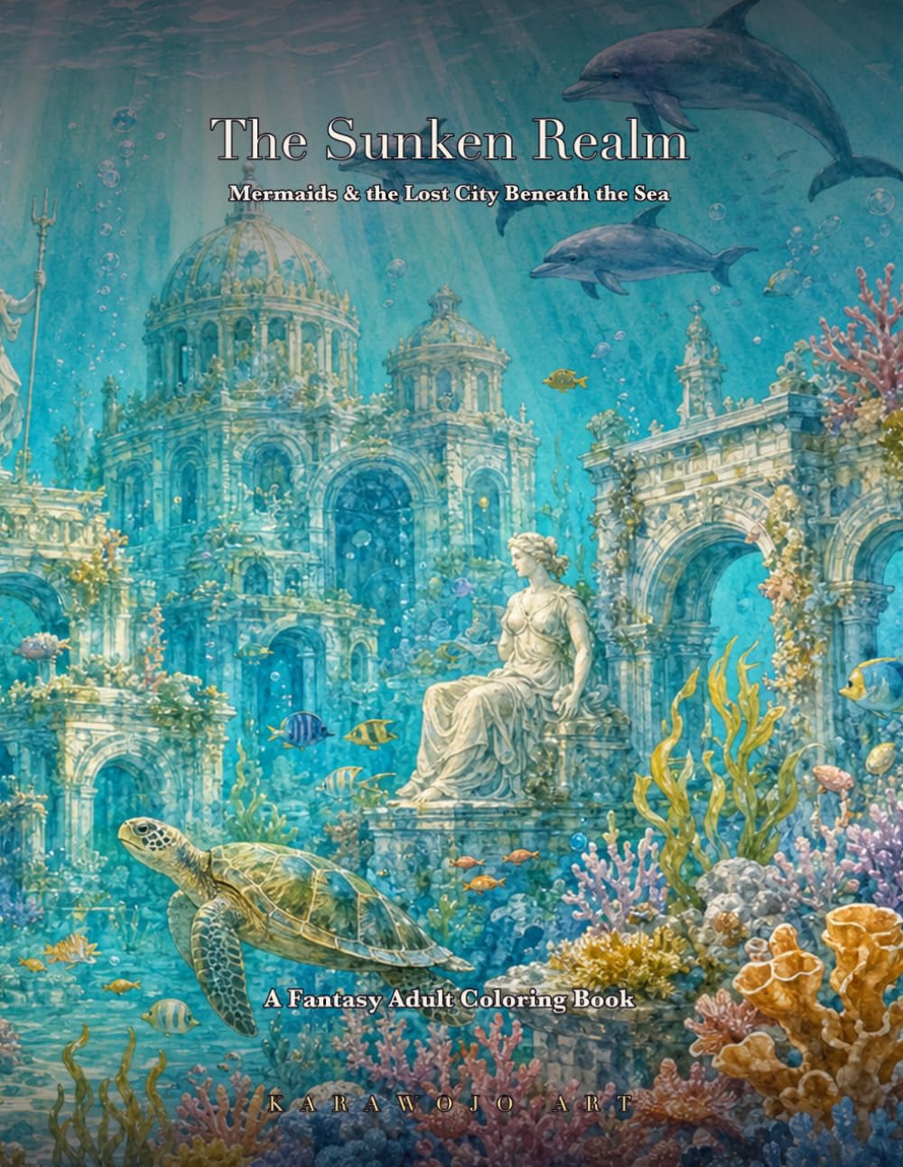 The Sunken Realm: A Mermaid Fantasy Coloring Book of the Lost Greek City Beneath the Sea