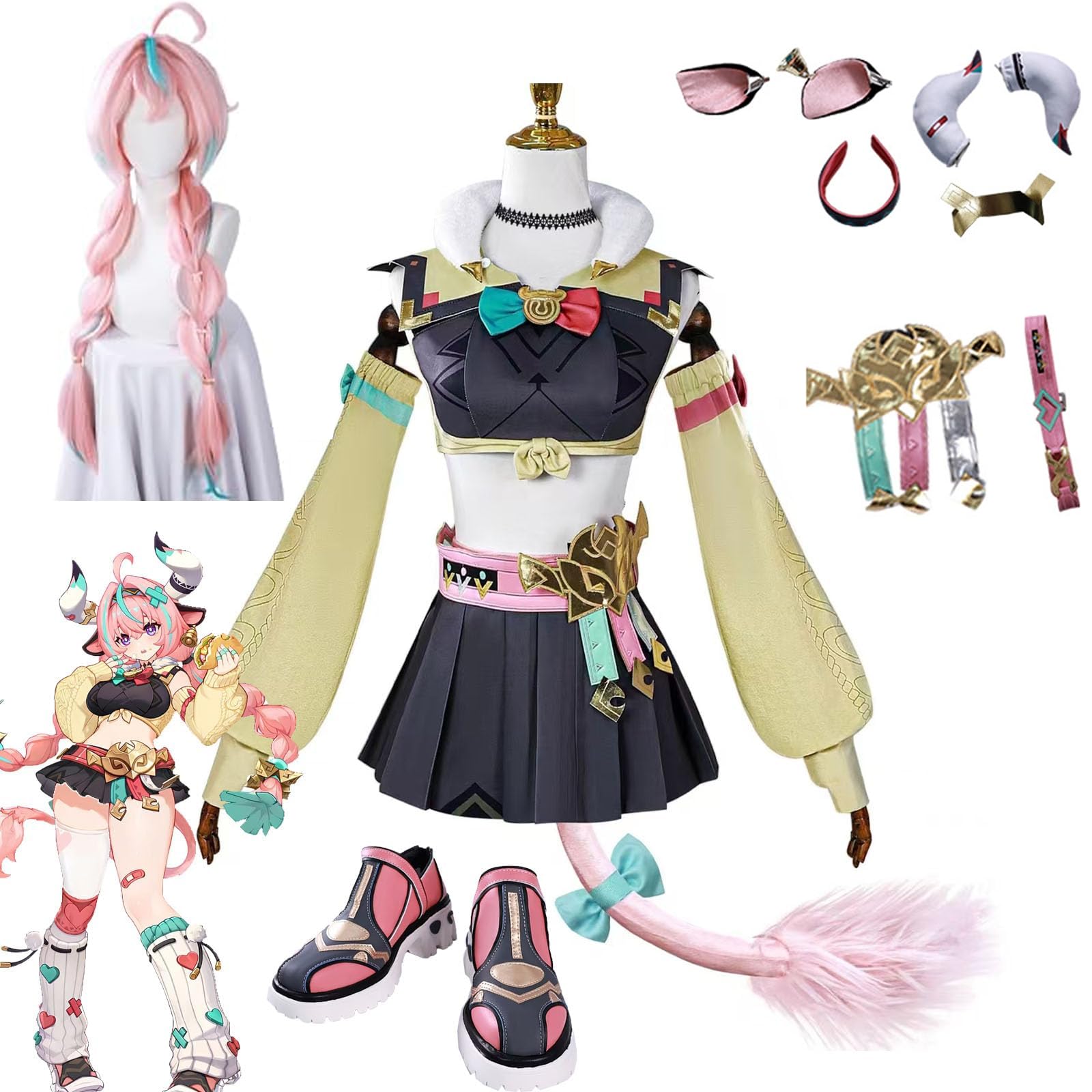 Amazon.co.jp: [HANHUO] 原神 ヴァレサ コスプレ衣装 ウィッグ