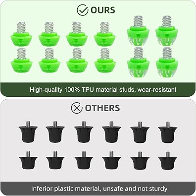 13PCS Soccer Cleat Studs for adidas,M6 Thread (6mm) Detachable TPU Replacement Spikes with Aluminum Wrench,for Firm/Soft Ground Boots,NOT for Traxion