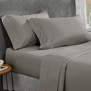 Pieridae Microfiber Solid Sheet Set - 4 Pc - Grey, King