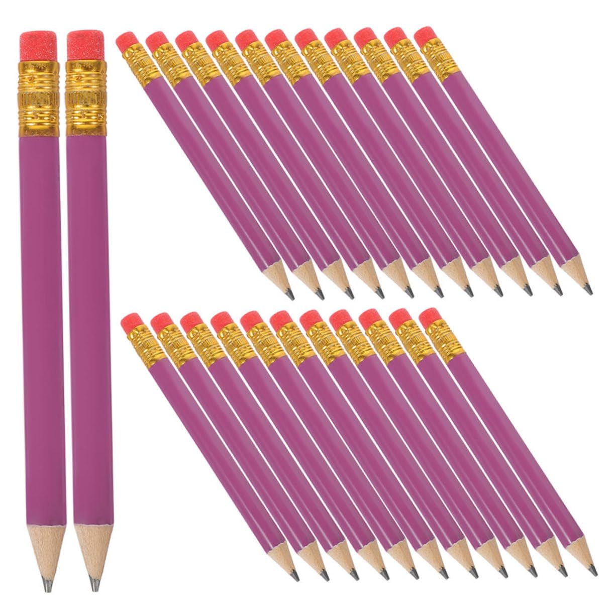 TEHAUX Lot de 144 Crayons Hb Courts en Bois pour Écriture et Dessin