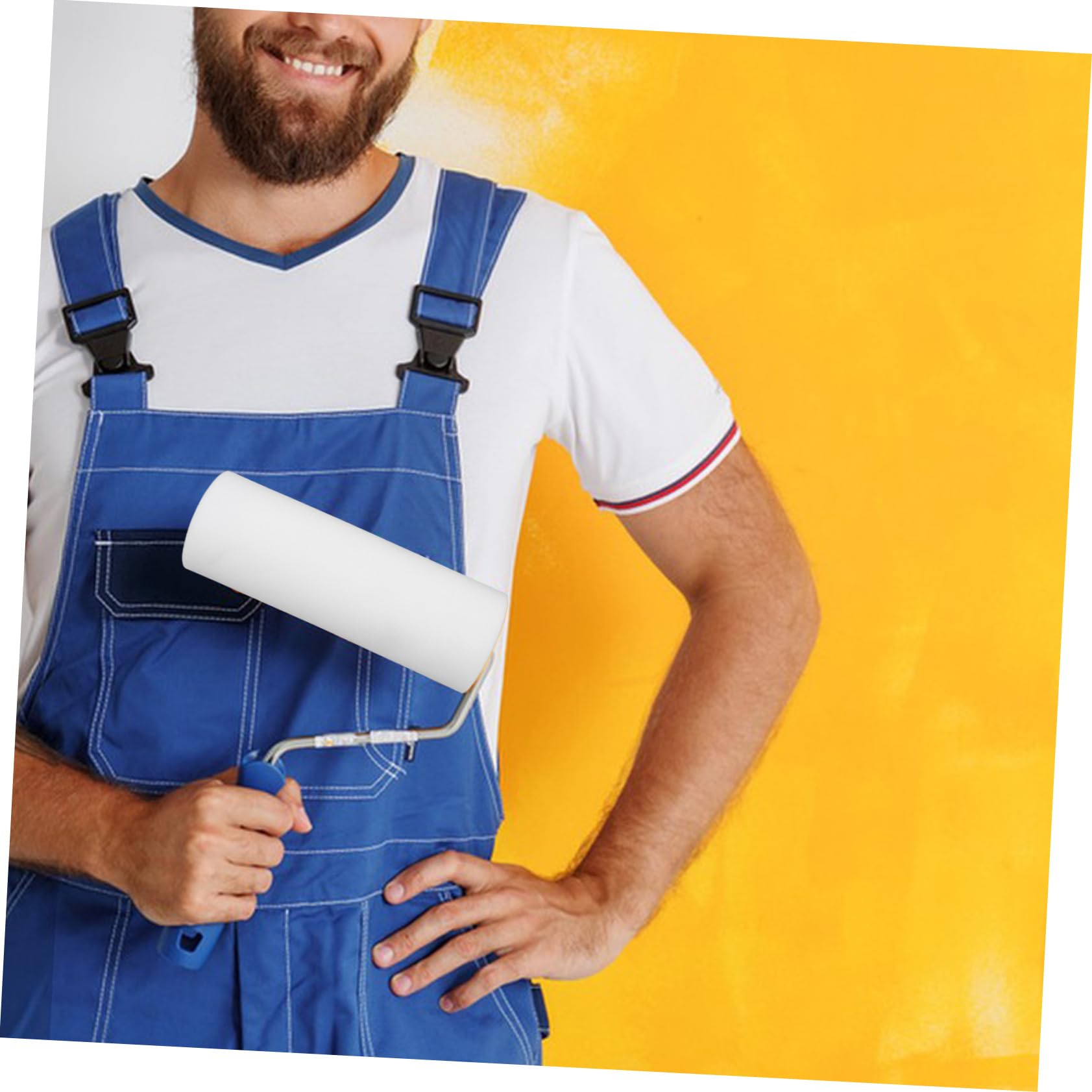 UKCOCO 4pezzi Per Pittura Murale Con Manico Ergonomico Strumento Compatto Per Finiture Precise Angoli e Piccole Aree Compatibile Con Vernici Base Di Olio