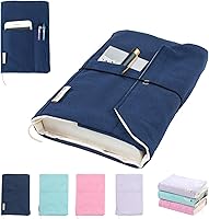 Vista 1 de Fundas de libro de lona, protector de libro lavable, funda de libro para novelas de tapa blanda, funda de libro ajustable para libros de tapa dura