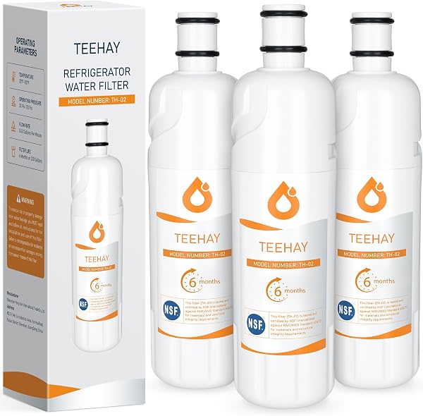 TEEHAY W10413645A Water Filter 2 Replacement, Compatible with Everydrop Filter 2, EDR2RXD1, Whirlpool WHR2RXD1, P9KB2L, P9RFKB2L, Whirlpool WRX986SIHZ, WRF757SDHZ, WRF767SDHZ, WRF736SDAM, 3 Pack - 1