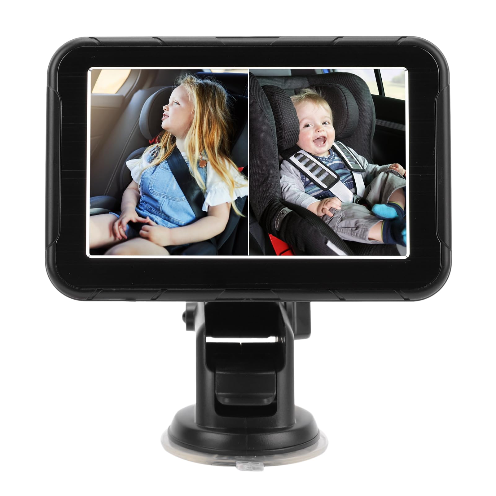 Kavolet Kamera Samochodowa dla Niemowląt z podwójną kamerą 1080P, Wyraźnym Obrazem w Nocy, Zwiększonym Bezpieczeństwem, Obrotem o 360°, Szerokim Kątem Widzenia Zapewniającym Bezstresowe Rodzinne