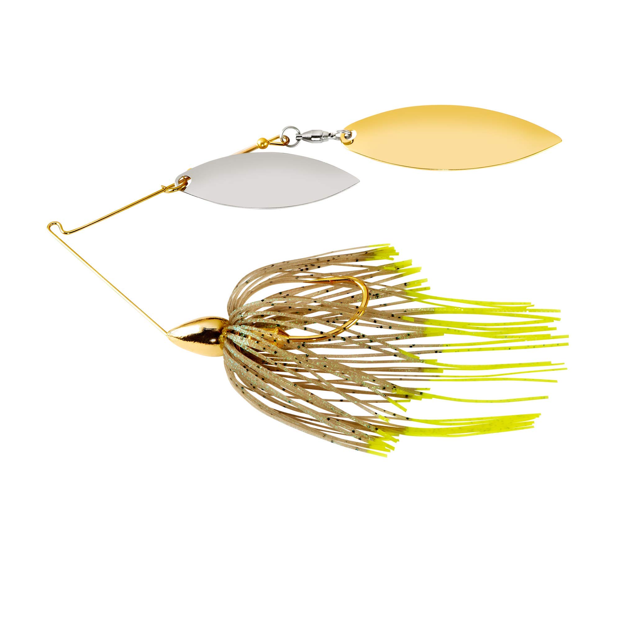 War Eagle Custom Lures WE38GW12 3/8 Double Willow Gold Frame Artificial Fishing Bait, Hot Mouse