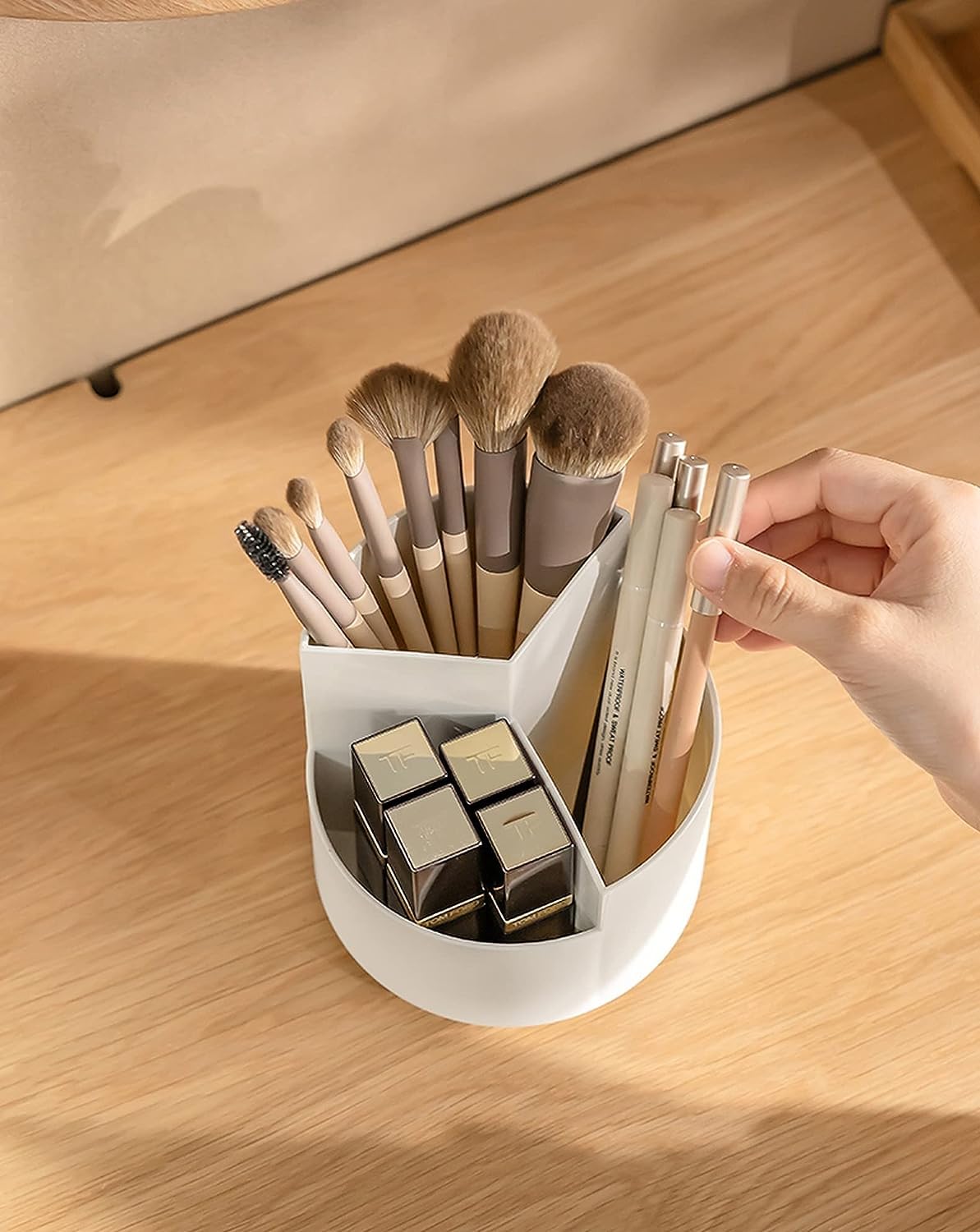 IMPRONOW Makeup Organiser Cosmetic Makeup Lipstick Storage Box Plastic Case Holder Skin Care Products for Dressing Table 1
