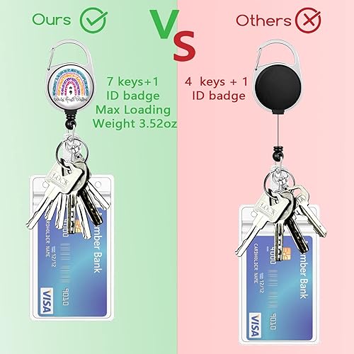 Miniatura 34 de Giancomics Black ID Badge Holder with Lanyard, Lanyards for ID Badges with Badge Reel Retractable Heavy Duty, Lanyard with ID Holder Keychain Clip