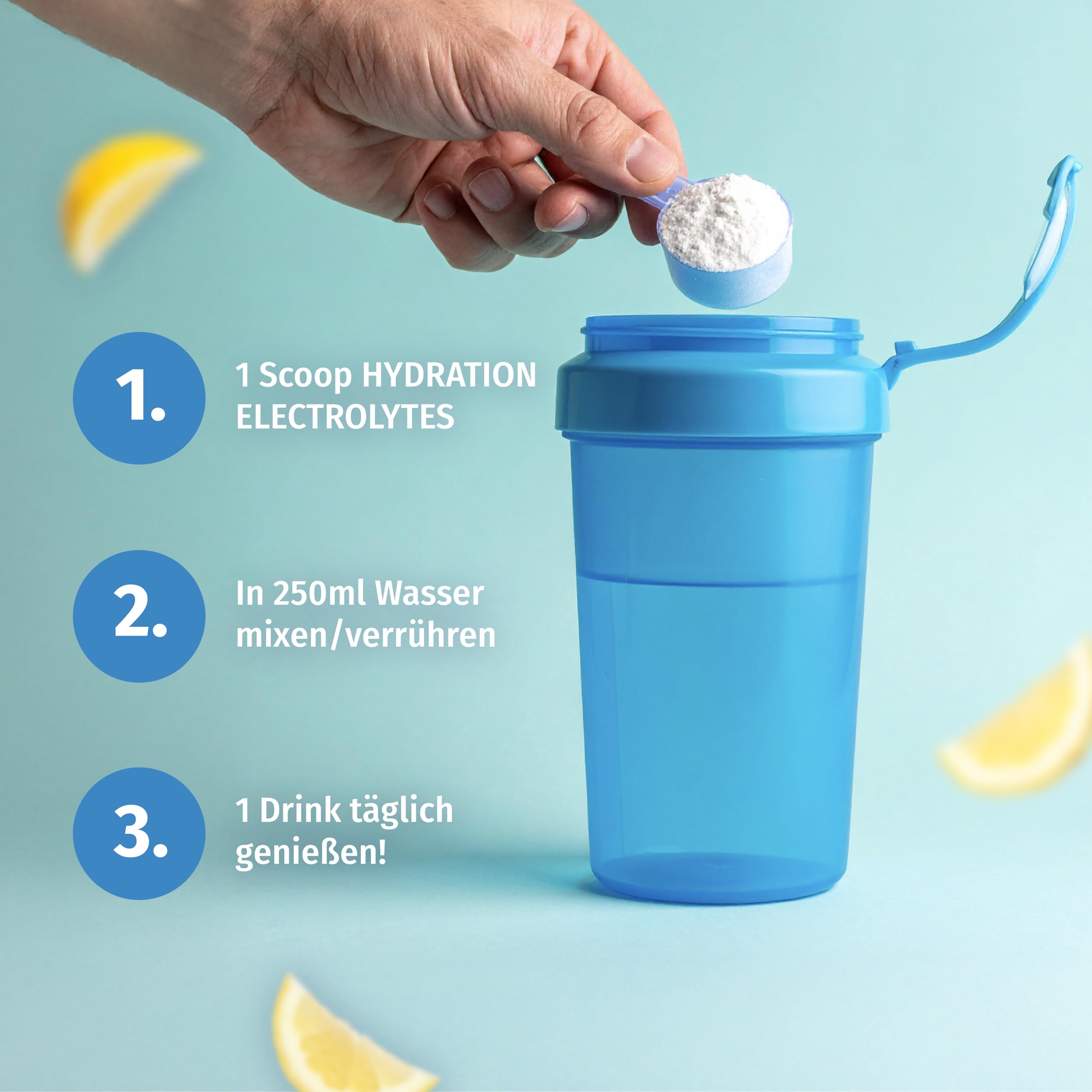 ALL STARS Hydration Electrolytes 300g Fresh Lemon - Elektrolyte Pulver ohne Zucker mit 9 essenziellen Spurenelementen & Mineralstoffen, Kalium, Magnesium, Calcium, Zink & mehr