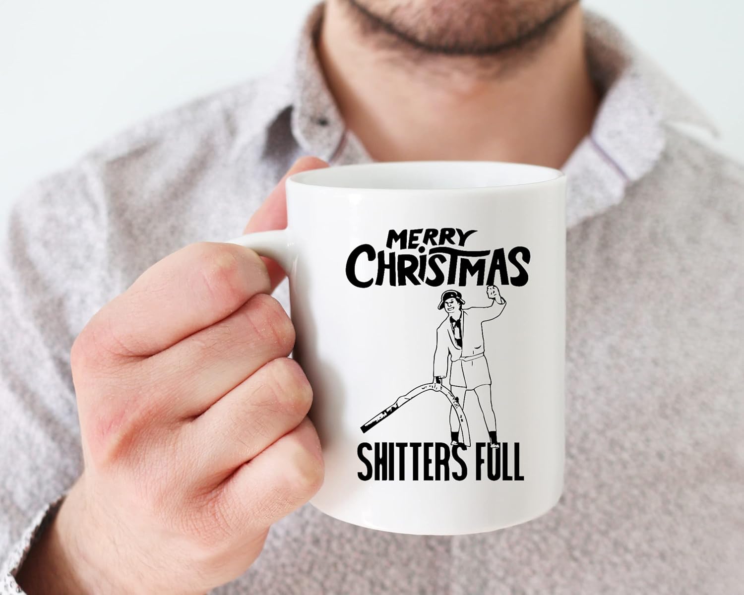 Vivid Ventures Shitters Full Coffee Mug - Griswold Christmas Vacation Gift - Funny Mug Cousin Eddie National Lampoons Christmas For Men And Women - Image 3