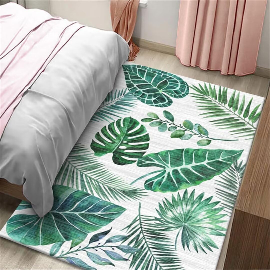 Tapis chambre d'enfant vert doux pour créer un espace de jeu nature et un coin lecture cosy