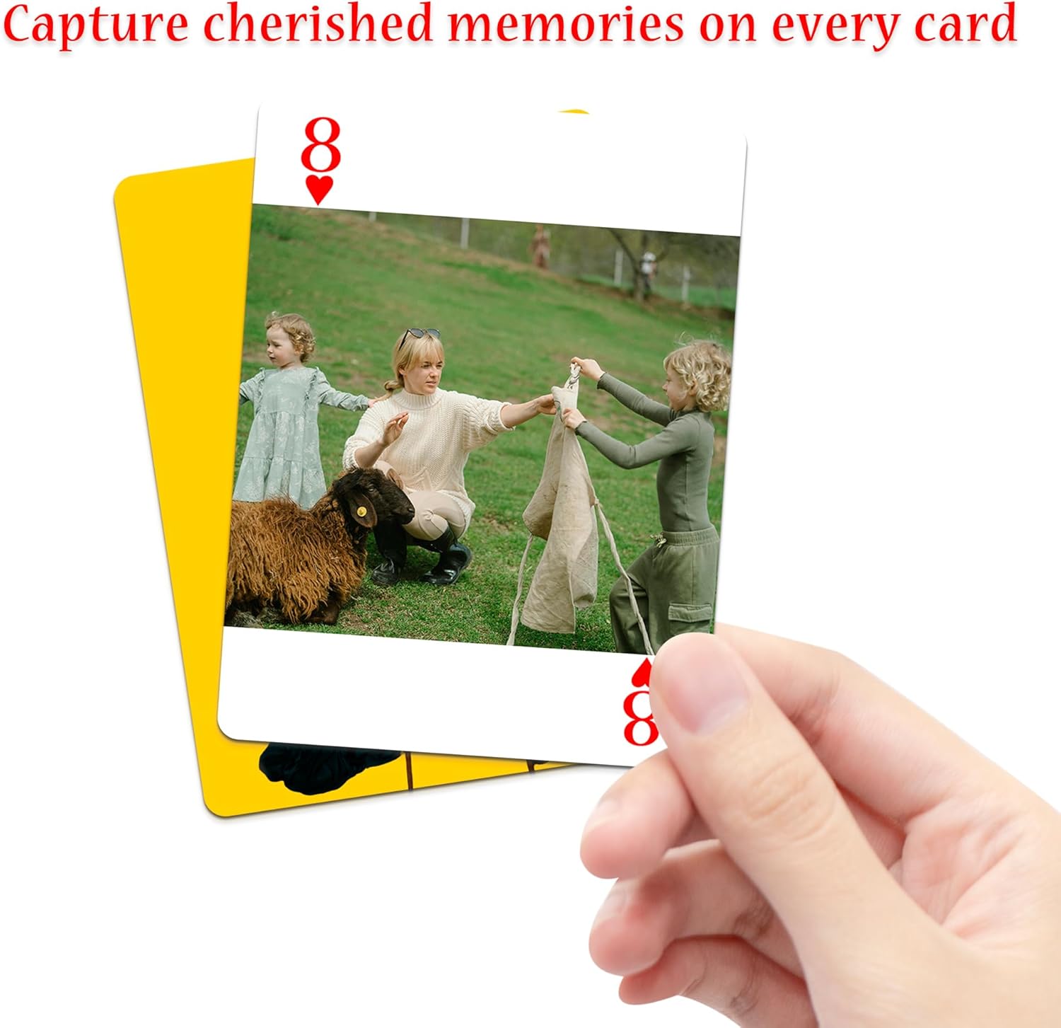 Custom Playing Cards with Photos - Personalized Deck of Playing Cards for Weddings, Anniversaries, Christmas - Print Your Memories & Create Unique Gifts Back (Both Sides)