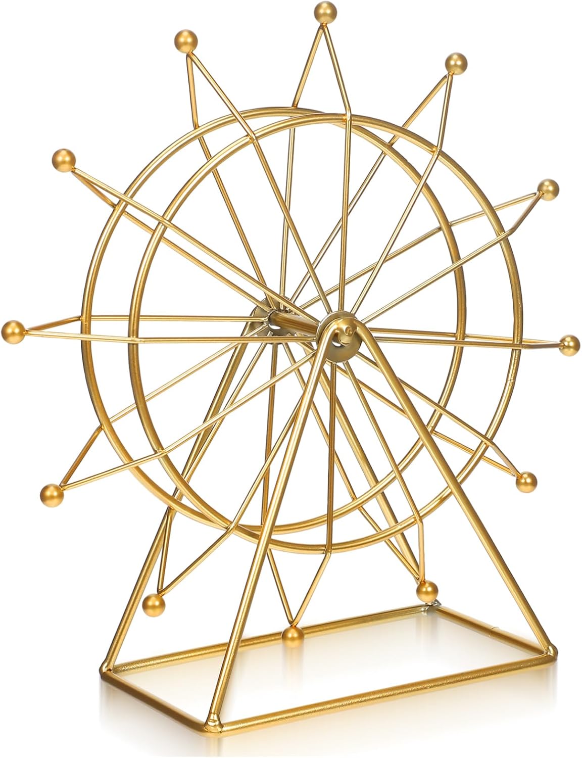 Sewroro Ferris Wheel Ornament, Iron Ferris Wheel Model, Modern Decor for Living Room, Desktop Table Centerpiece, Shelf Decorations(Golden)