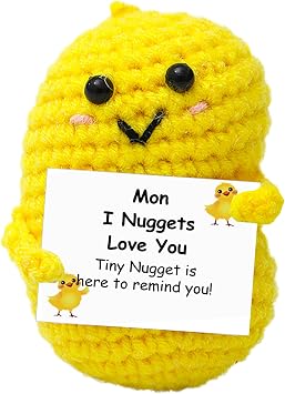 Inspirational Positive Crochet Animals Funny Birthday Gifts for Mom I Love You Handmade Crochet Cute Nuggets Unique Presents for Mama Mom Mother in Law Mothers Day Valentines