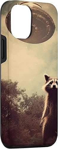 Vista 6 de iPhone 13 Pro Max Vintage alien raccoon UFO Alien Case