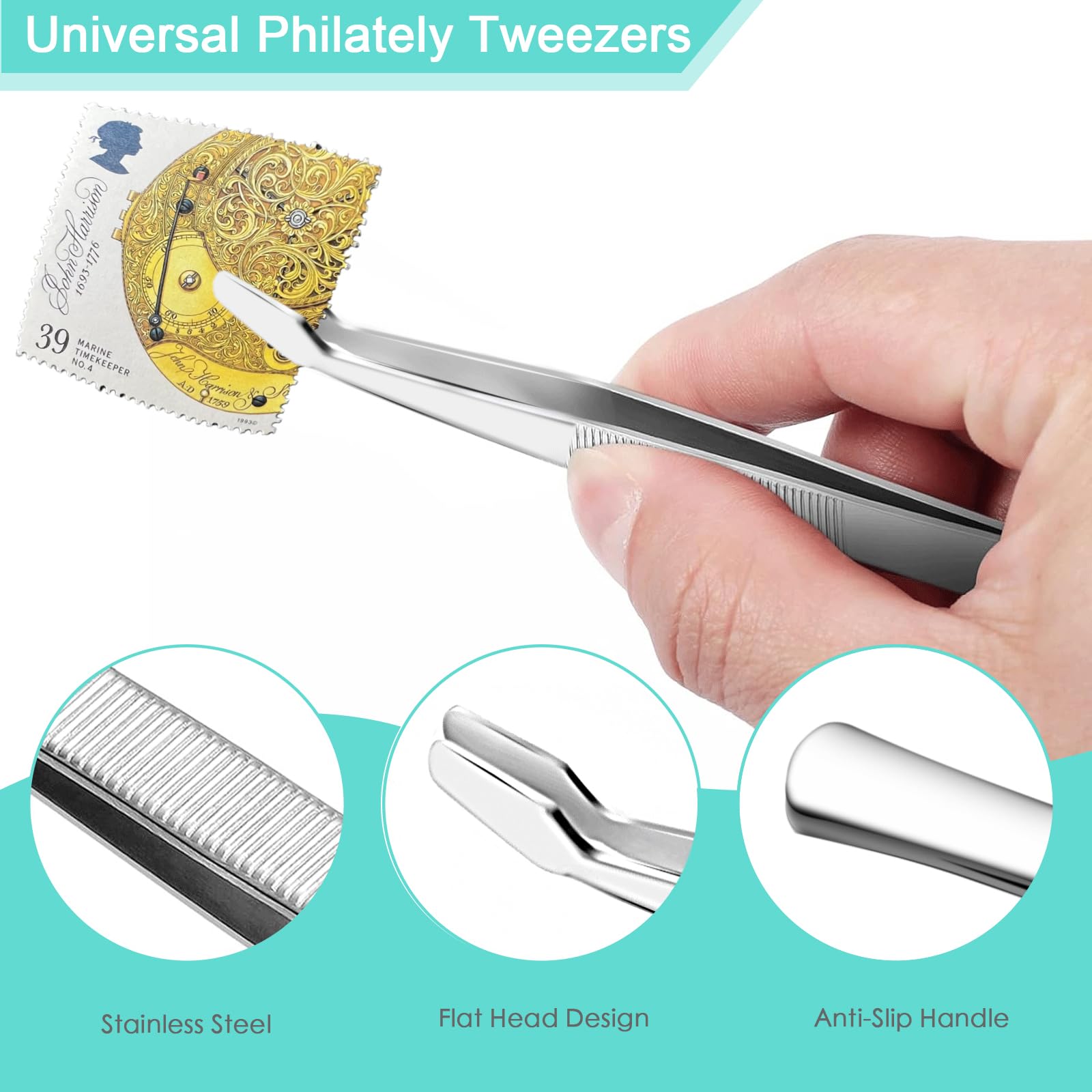 Pinzette Di Precisione In Acciaio Inox 3 Pezzi - Antistatiche, Per Elettronica, Gioielli E Hobby - Foto 3