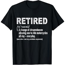 Retired Definition Motorcycle Retirement Plan Biker Retro T-Shirt