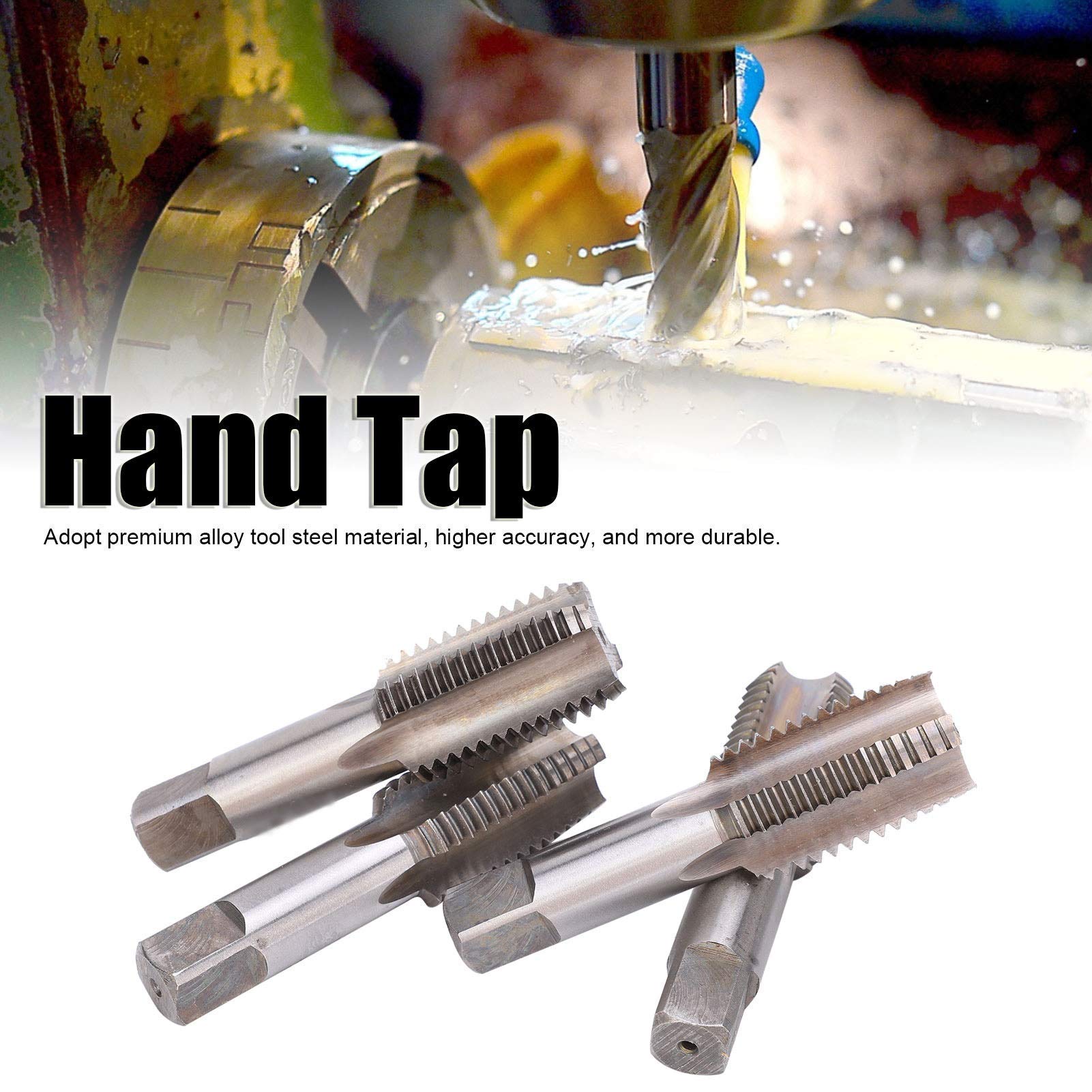 Macho HSS, Macho de Mano Métrico, Macho de Rosca, Machos de Buje Roscado de Alambre, Tubería de Mano Izquierda, Macho de Rosca Manual M30 de 4 Piezas, Herramientas de Perforació