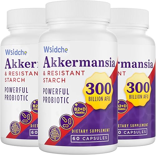 Miniatura 10 de 300 mil millones de AFU Akkermansia Muciniphila - Probióticos vivos para mujeres y hombres, probióticos Akkermansia para digestivo, intestino,