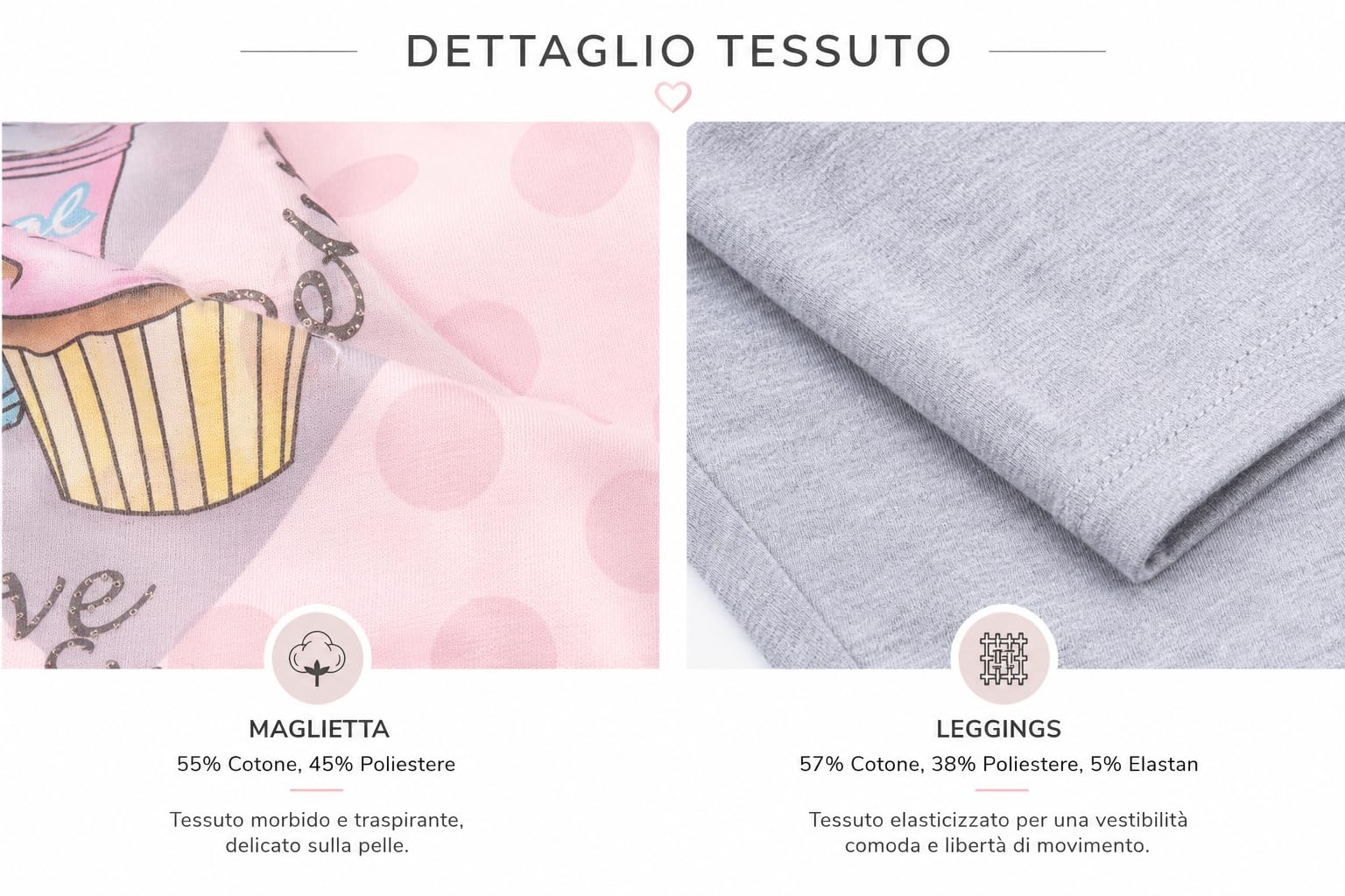 Generico Mayoral Completo Bambina Estivo 3-9 Anni, Set 2 Pezzi con T-Shirt in Cotone Elasticizzato e Leggings Coordinati, Outfit Casual Chic Bambina Primavera Estate