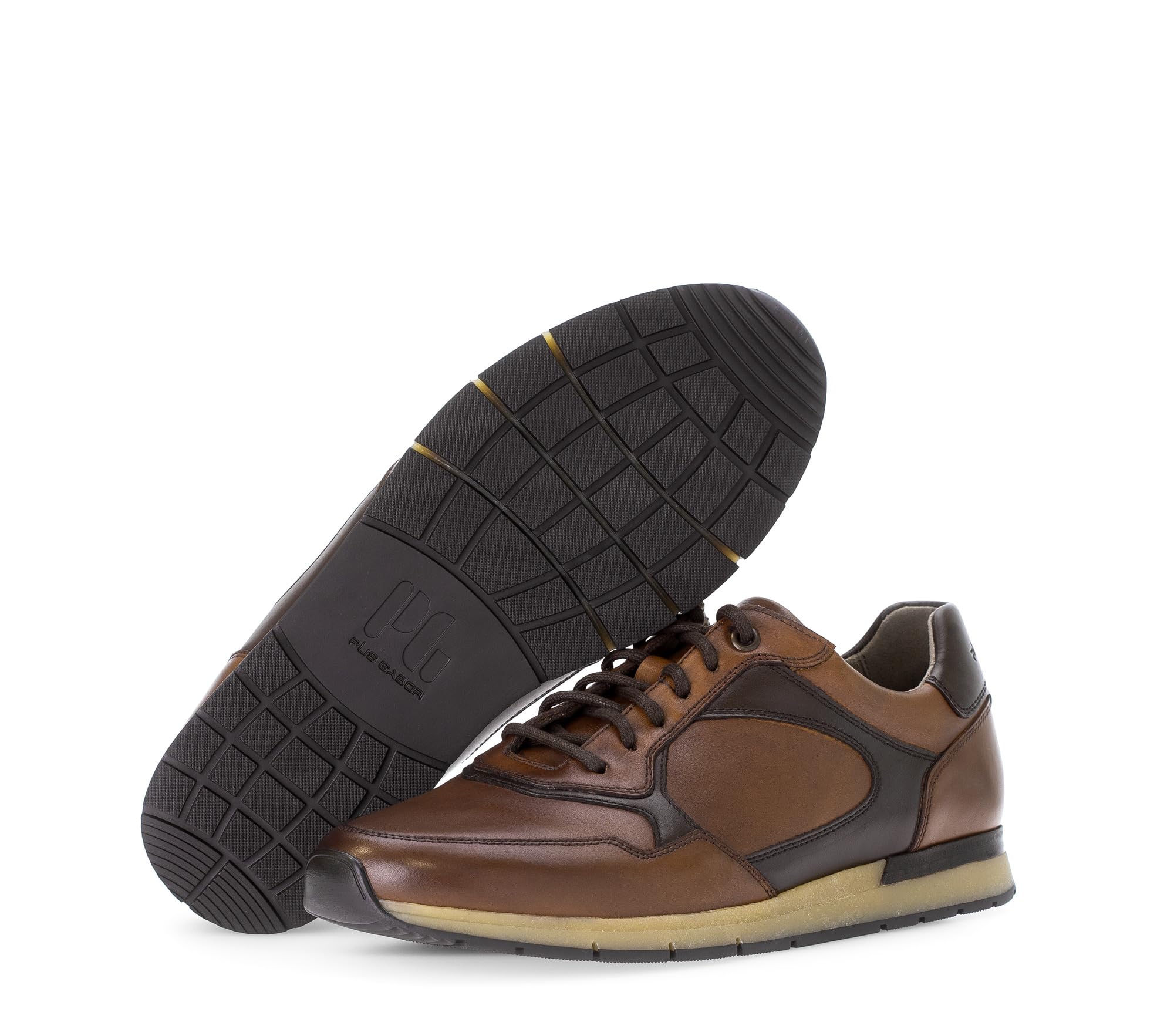 Pius Gabor Zapatillas bajas para hombre, forro reciclado, plantilla intercambiable de látex, suela Super Flex