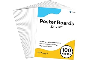 White Poster Board 22x28 Bulk Pack for School and Art Projects