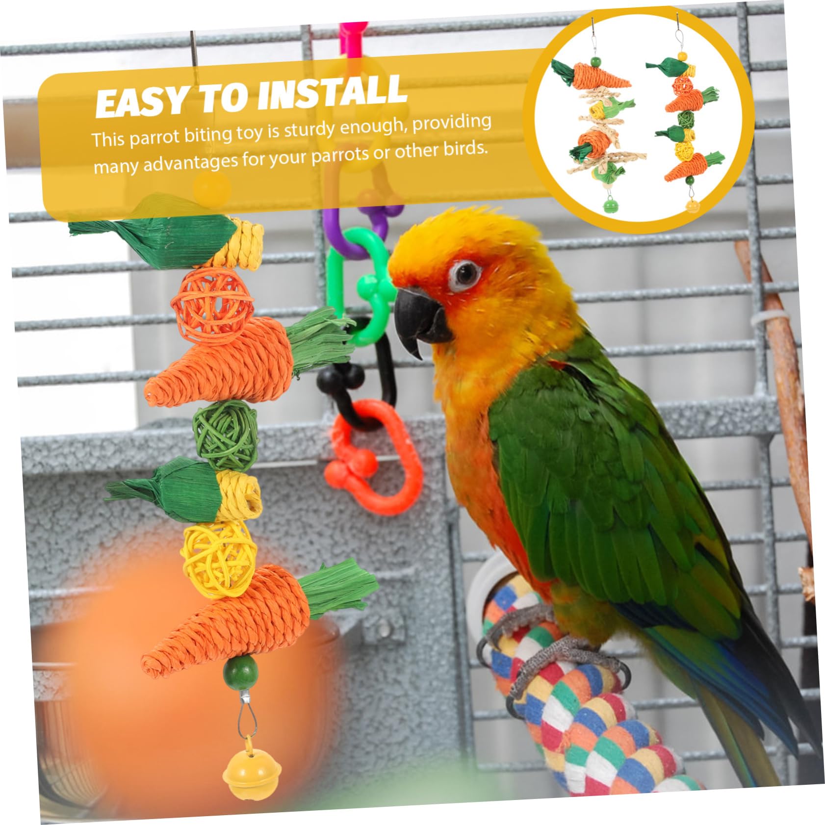 Beavorty 10pièces Jouets à Mâcher pour Oiseaux Jouet Vigne pour Perroquets Et Perruches Accessoire De Et pour Petits Oiseaux