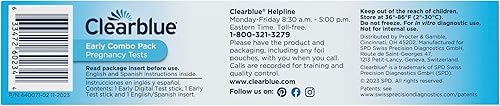 Miniatura 27 de Clearblue Paquete combinado de prueba de embarazo, 4 unidades, digital con cuenta regresiva inteligente y detección rápida, paquete económico
