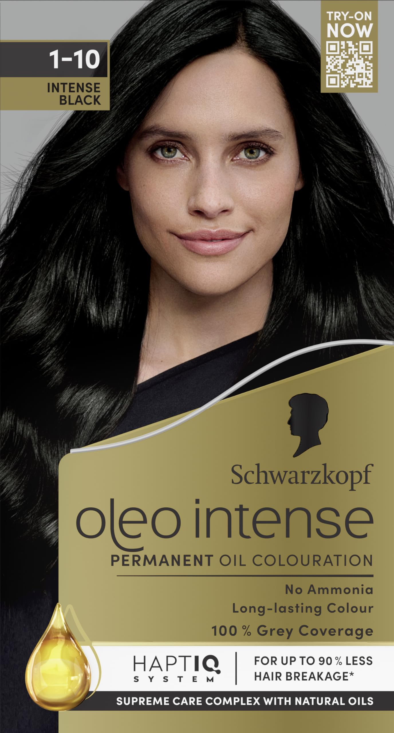Schwarzkopf Oleo Intense Permanent Oil Colouration 1-10 Black Hair Dye