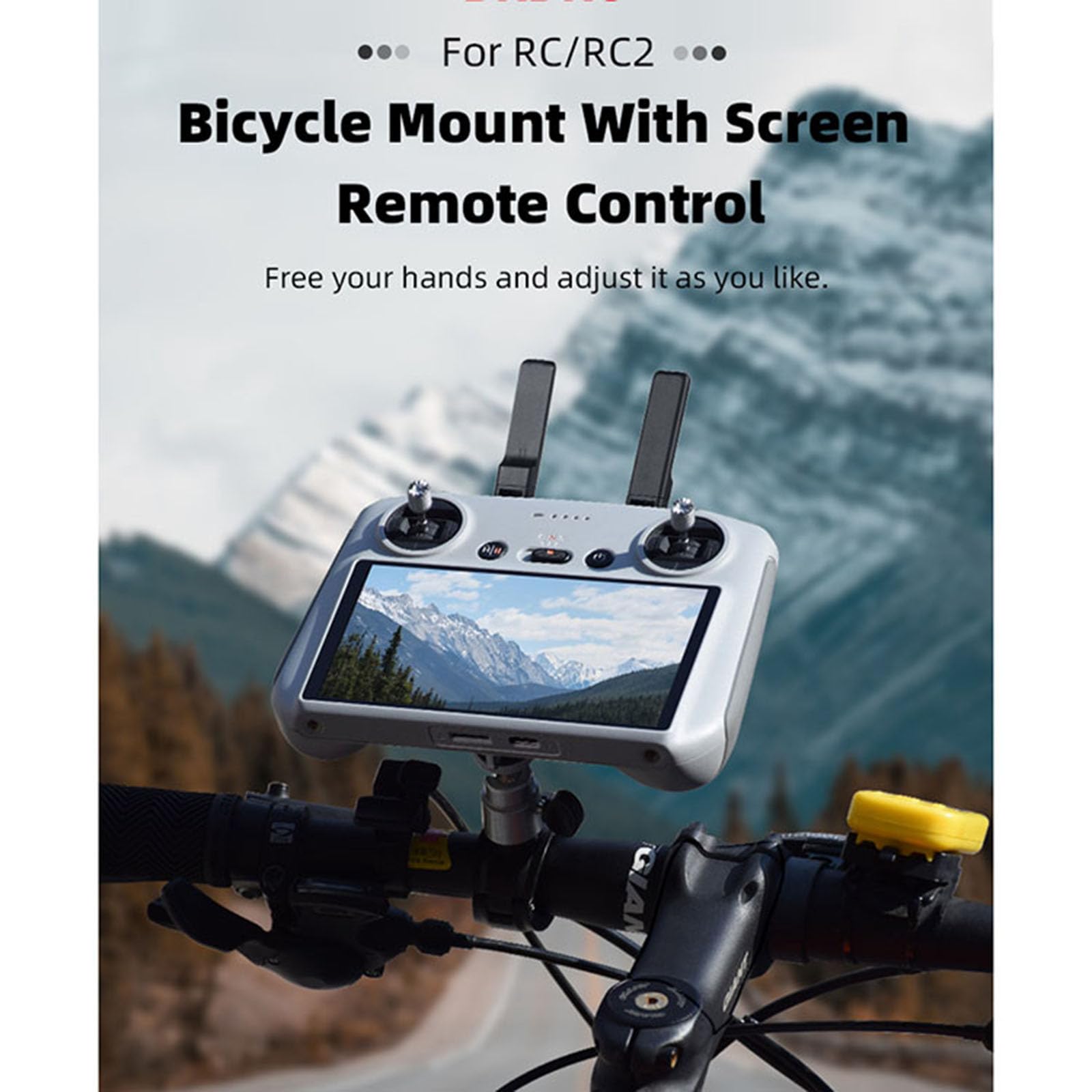 OURHZTB Cycling Mount Holder Riding Bracket Accessories for Mini 4 Pro RC/RC 2 Remote Control with Screen - Image 2