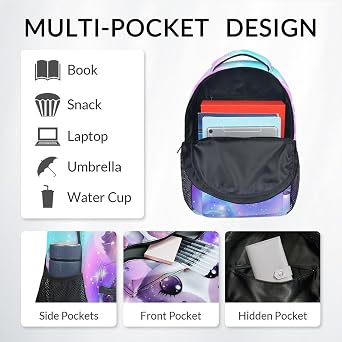 Kids Backpack, Unicorn Backpacks for Girls, 17 Inch Toddler School Bag, Girls Bookbags for Elementary Primary