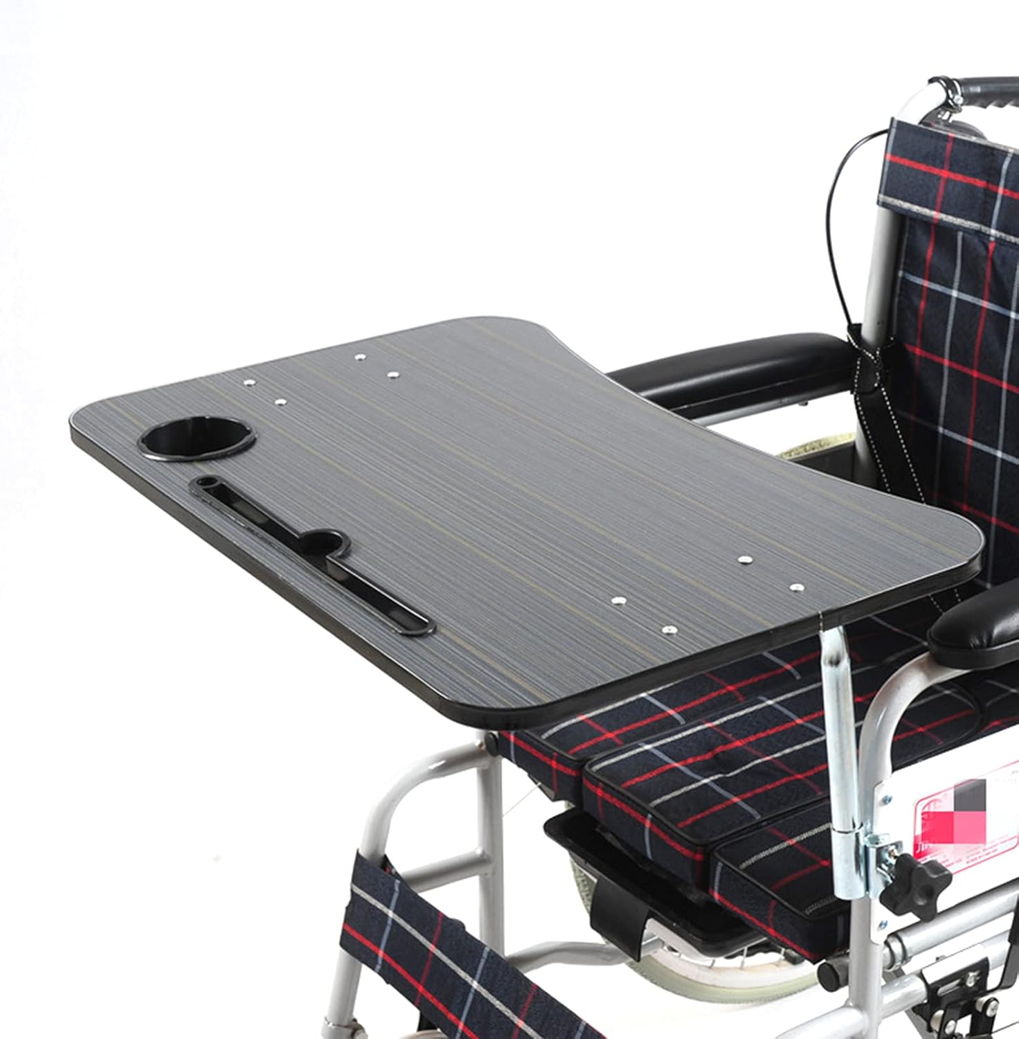 Wheelchair Tray Wooden with Mobile Phone Card Slot and
