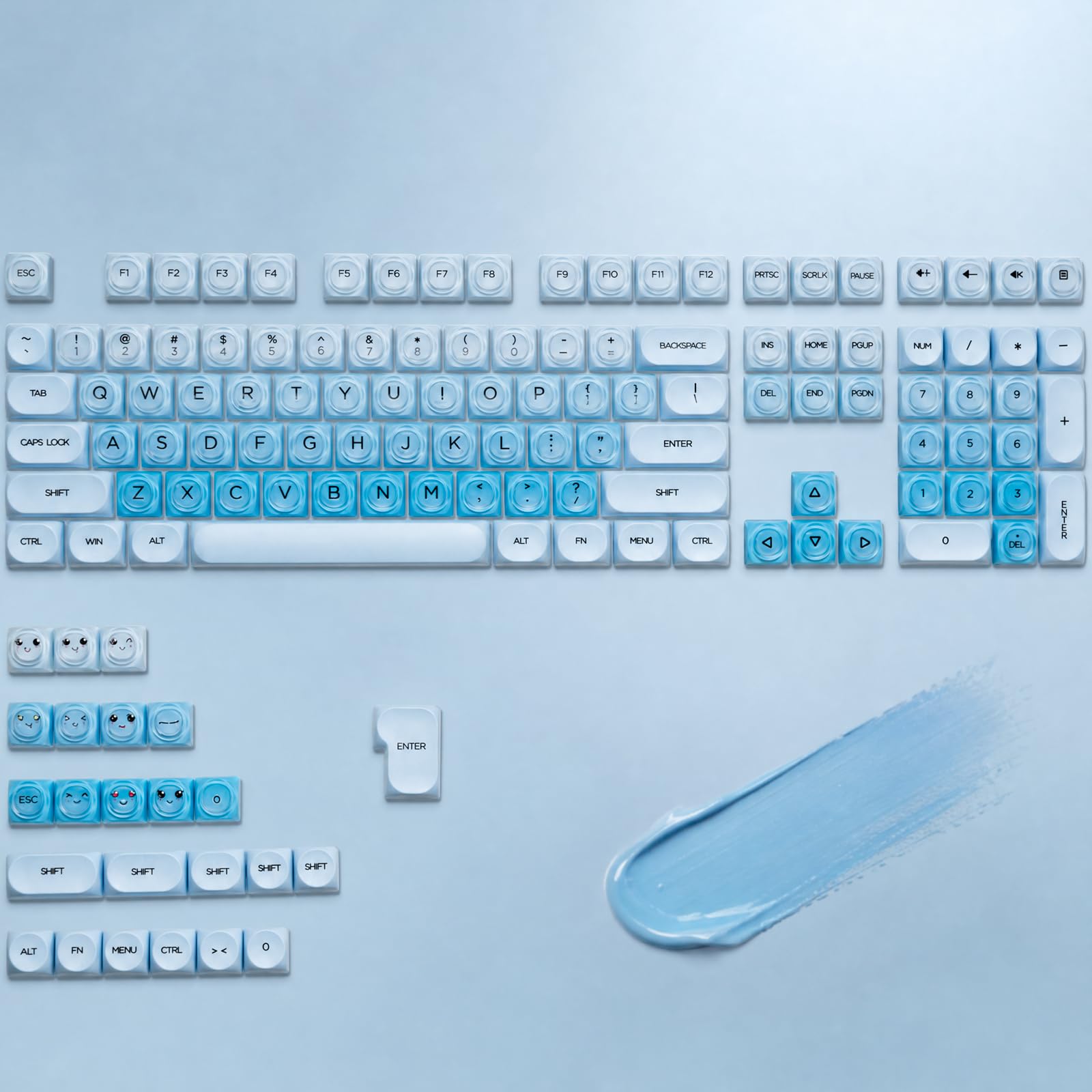Amazon.com: Keyporia 132 Keys PBT Keycaps, Jelly Keycaps Cute