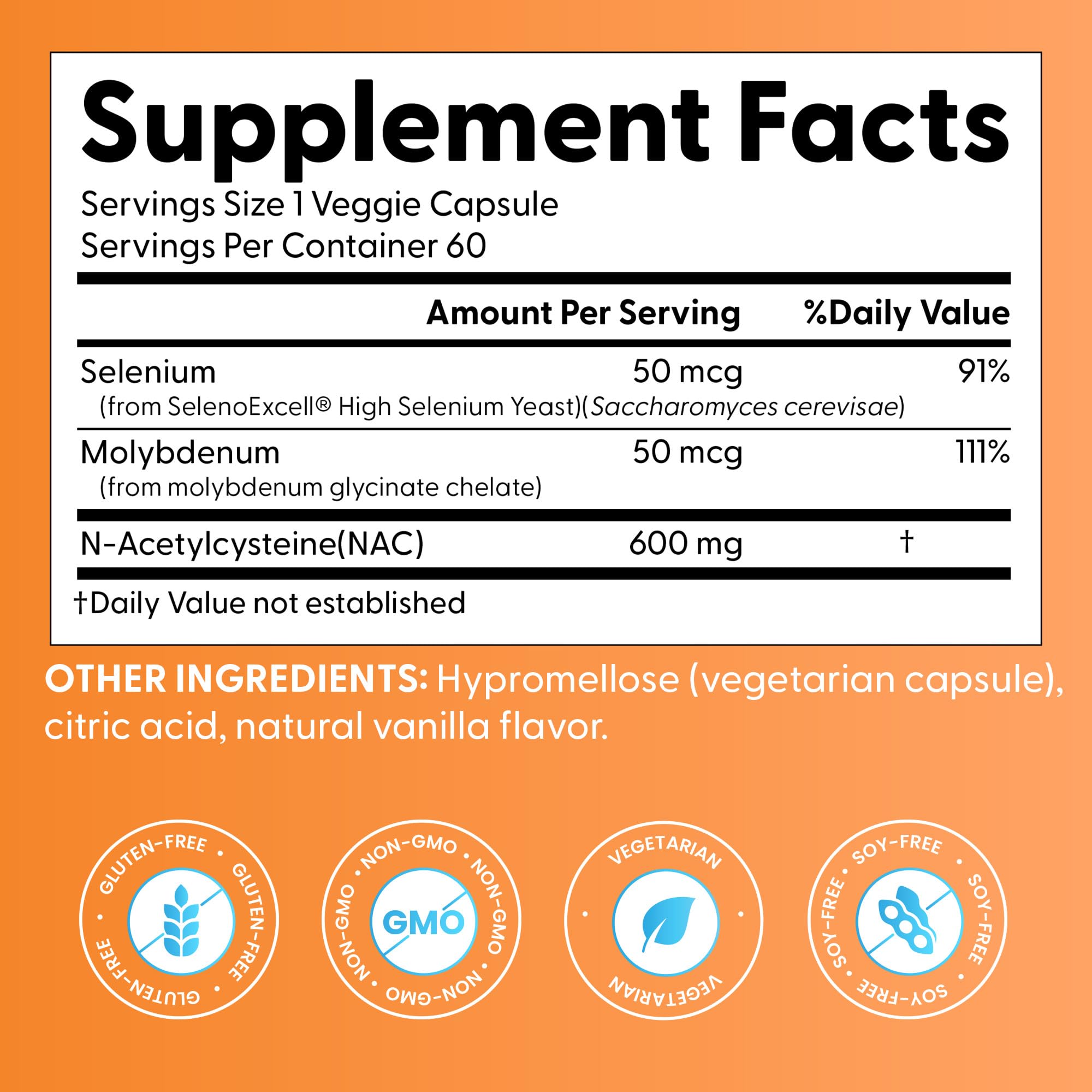 Doctor's Best NAC Detox Regulators Supplement for Men & Women, 60 Veg Caps — Amazon image 2