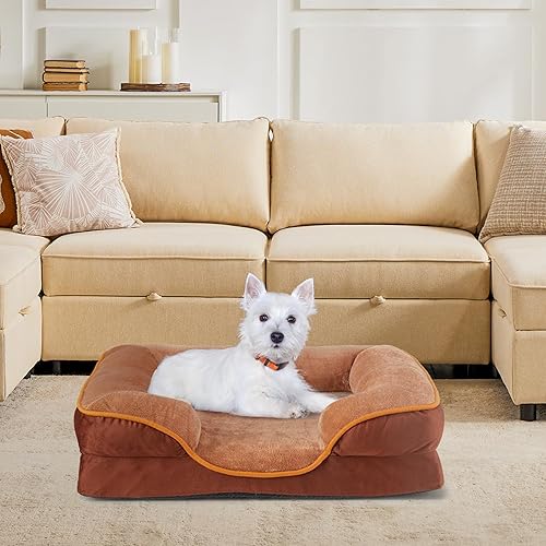 Miniatura 7 de Bed for Small Dogs & Cats, Memory Foam Pet Bed, Removable Washable Cover, Waterproof Liner, Egg Crate Foam for Improved Sleep, Non-Slip Bottom for