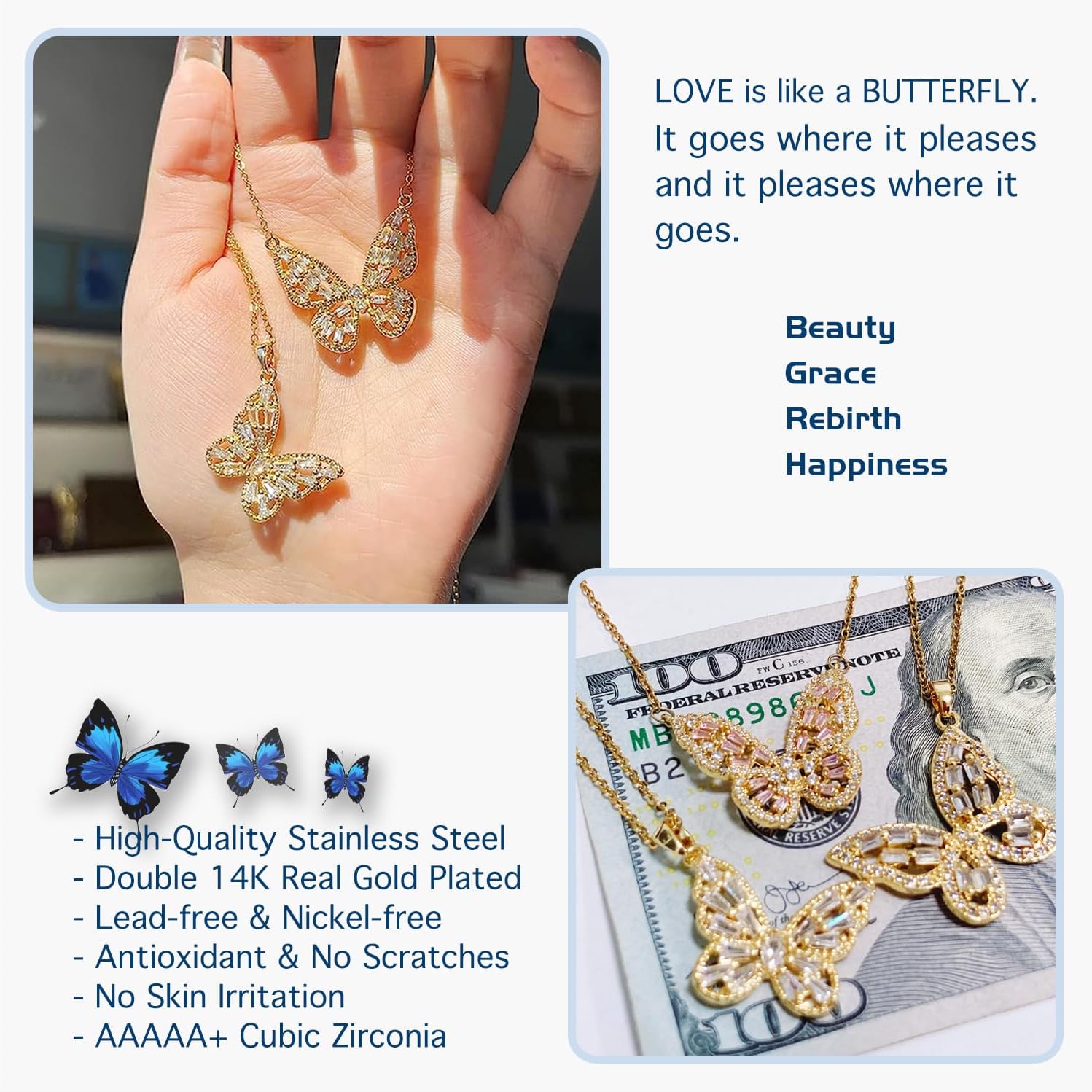 Exquisite Butterfly Necklace for women - Image 4