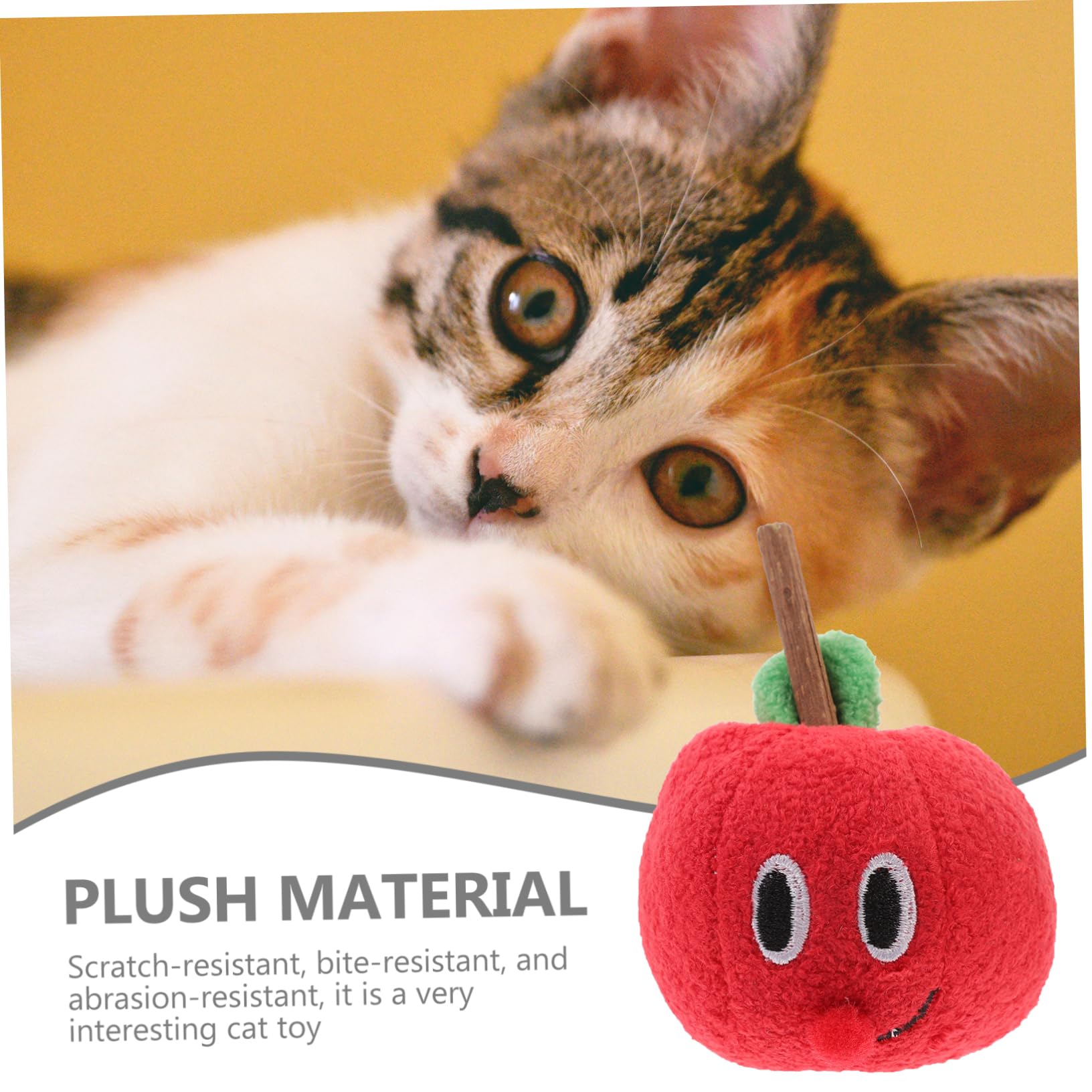 Happyyami Jouet pour Chat Silvervine de Fruit, Peluche Rouge | Actinidia Polygama, pour Chats, Lot de 1, Présent pour Amis Félin à Maison