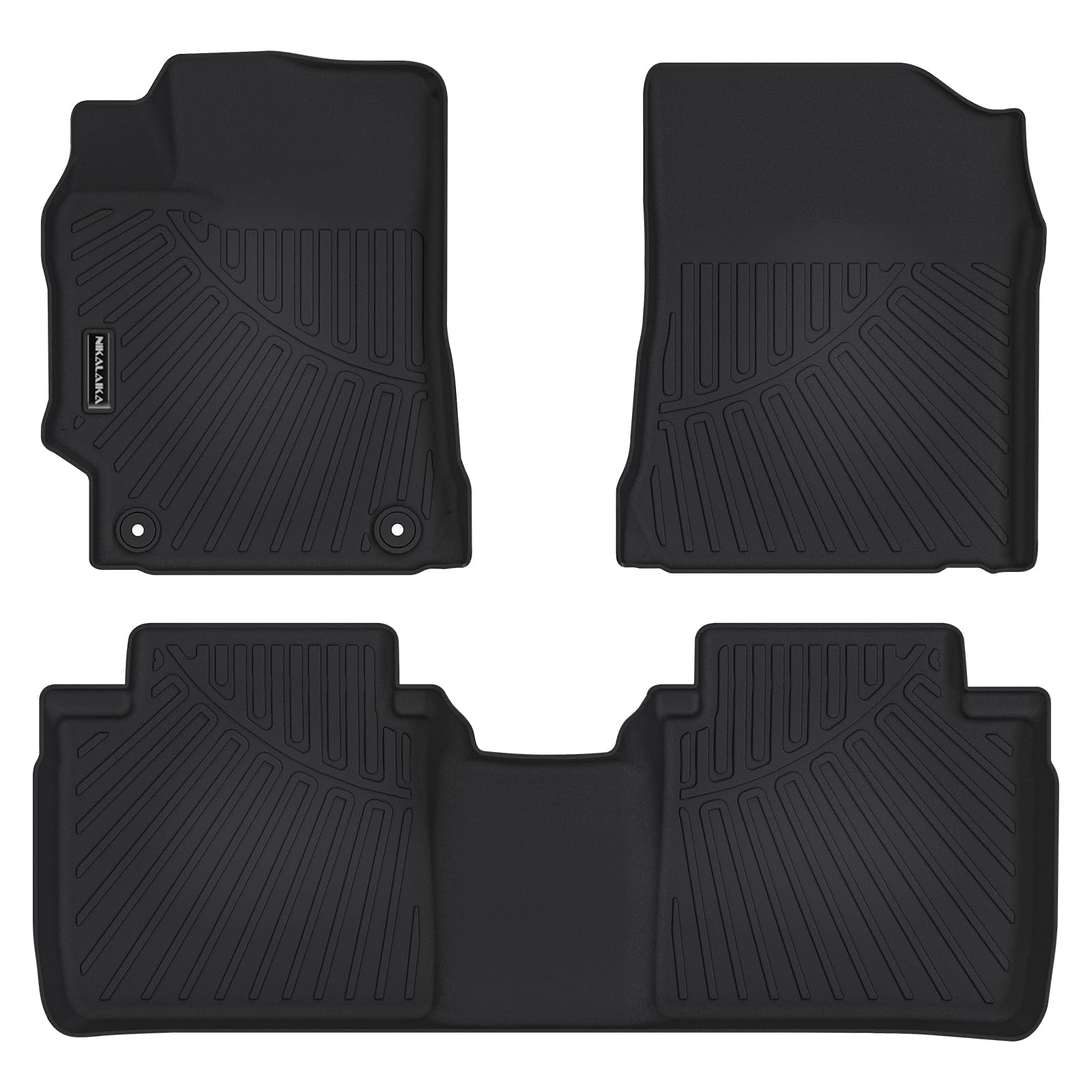 Floor Mats for 2012-2017 Toyota Camry (Include Hybrid) All Weather Protection TPE Rubber Full Set Automotive Floor Liners for 2017 Camry Hybrid Accessories, Odorless Anti-Slip, 1st & 2nd Row, Black