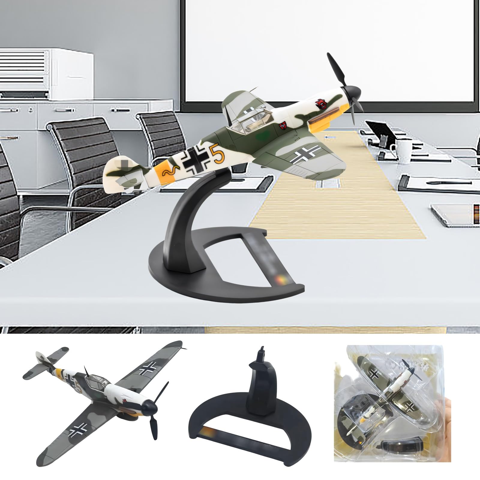 Scala 1/72 BF109-4 Modello jet caccia militare Modello alta simulazione in lega pressofusa for aereo con esposizione statica, vetrina, arredamento for ufficio, regalo perfetto